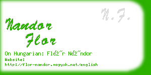 nandor flor business card